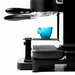 Nucleus STEM Stand In Use With Espresso Machine and Coffee Scale