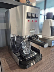 View Of Gaggia Replacement Drip Tray With Scale & Glass