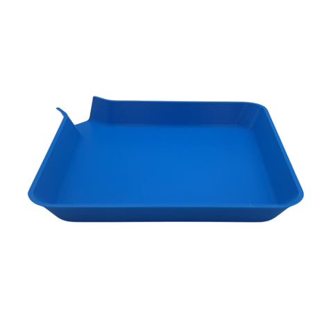 3D Printed Blue Bean Tray Horizontal