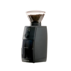 Black Baratza Encore ESP Pro electric coffee grinder in profile