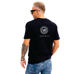 Cape Coffee Beans 10th Anniversary T-shirts Black On Model Back