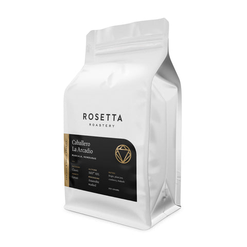 250g bag of Rosetta Roastery Caballero La Arcadio anaerobic washed coffee from Honduras.