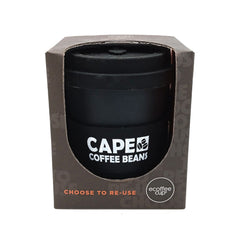 Cape Coffee Beans eCoffee Cup 250ml Black Front Boxed