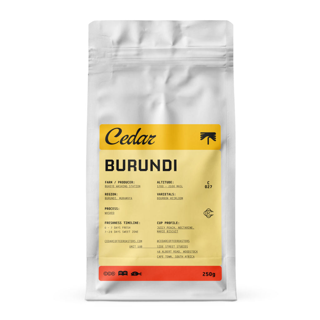 Cedar Coffee Roasters Burundi Long Miles Project Bukeye Washed Coffee Beans