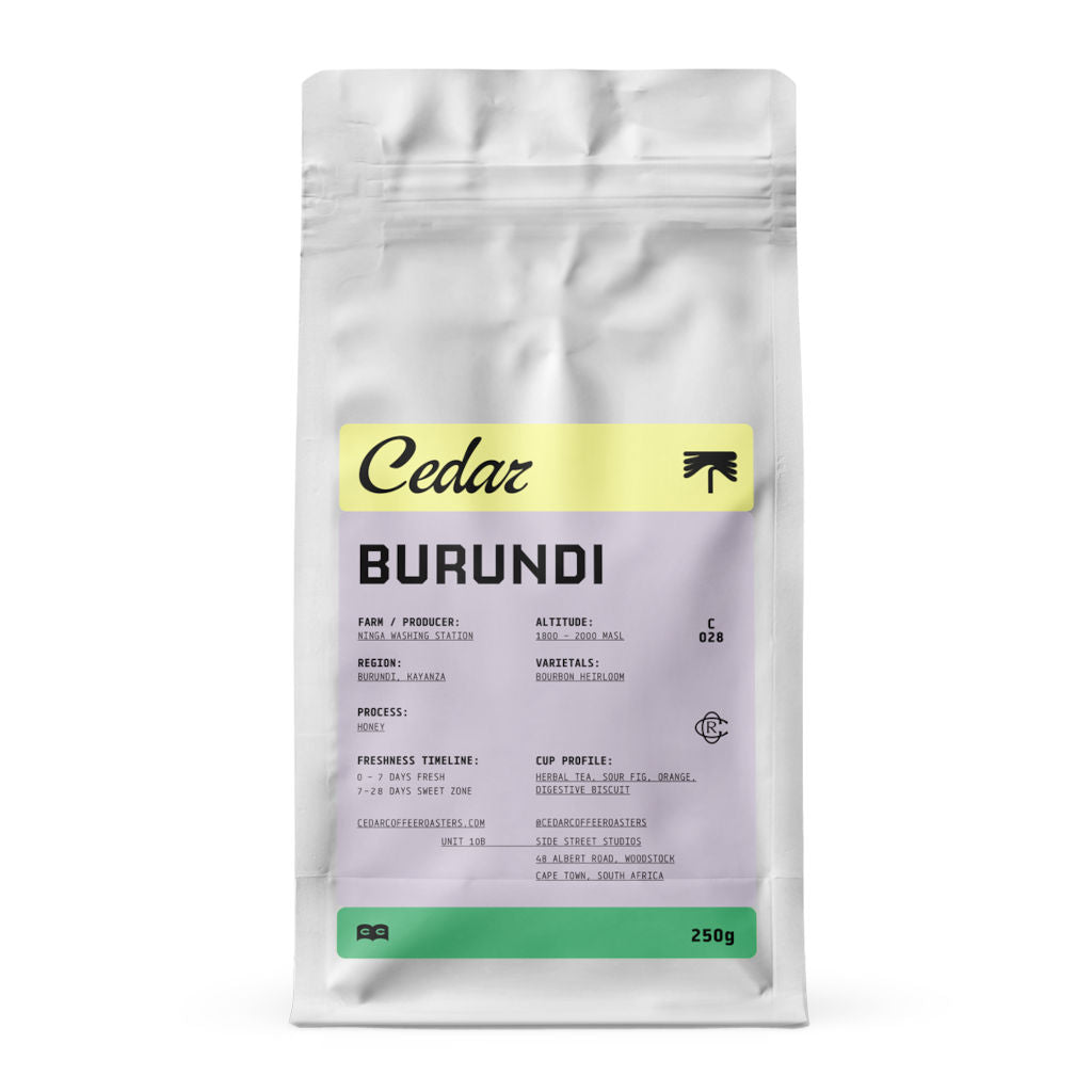 Cedar Coffee Roasters Burundi Long Miles Project Ninga Honey