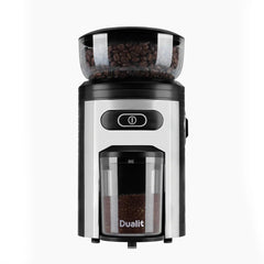 Front of Dualit Electric Burr Grinder