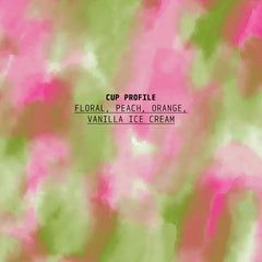 Card describing the flavour profile for Cedar Faficho Village washed coffee