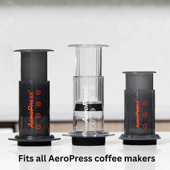 AeroPress Stainless Steel Filter With Various AeroPress models
