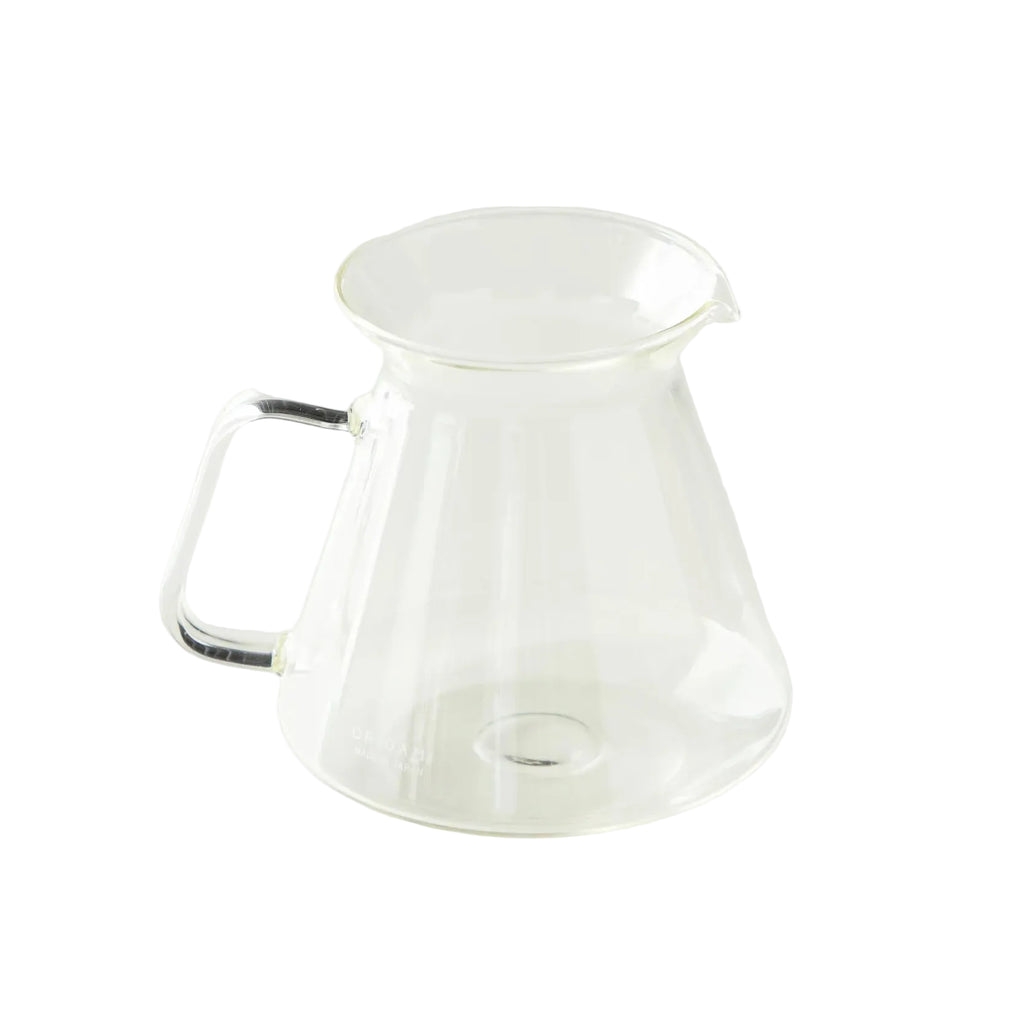 Origami Hario Glass Coffee Server Angle