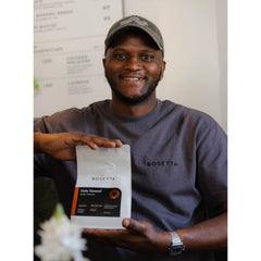 Rosetta Roastery cafe with bag of Ethiopia Halo Natural