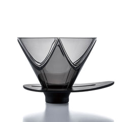 Hario Mugen One Pour Dripper 02 size transparent black side view