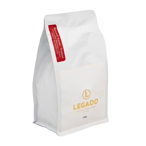 250 gram bag of Legado Burundi Karusi coffee beans