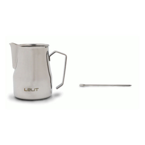 Lelit with writing 350ml milk frothing stainless steel jug and latte art pen