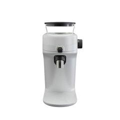 White Mahlkönig X64 SD espresso grinder with bean hopper extension