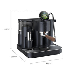 Merak Espresso Machine Angle With Dimensions