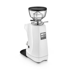 Silver Mazzer Mini Grind by Weight espresso grinder rear view