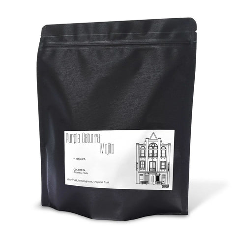 Bag of Origin Colombia Purple Caturra Mojito Washed coffee beans
