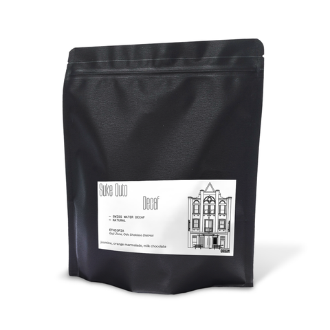 Bag of Origin Coffee Roasting Suke Quto Decaf coffee beans