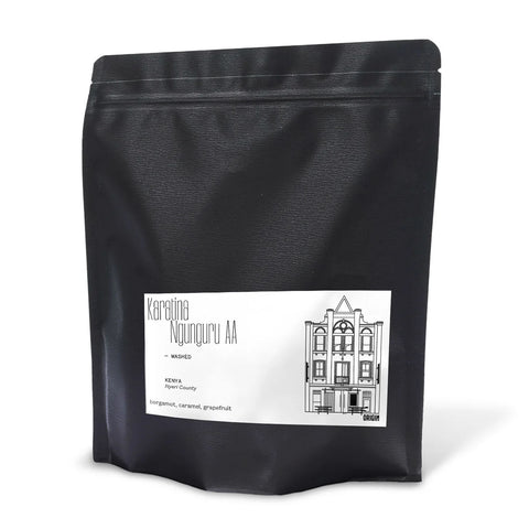 250 gram bag of Origin Karatina Ngunguru AA single origin coffee beans