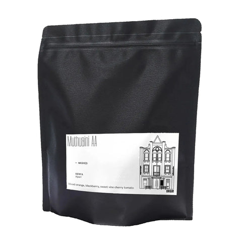250g bag of Origin Muthuaini AA coffee beans
