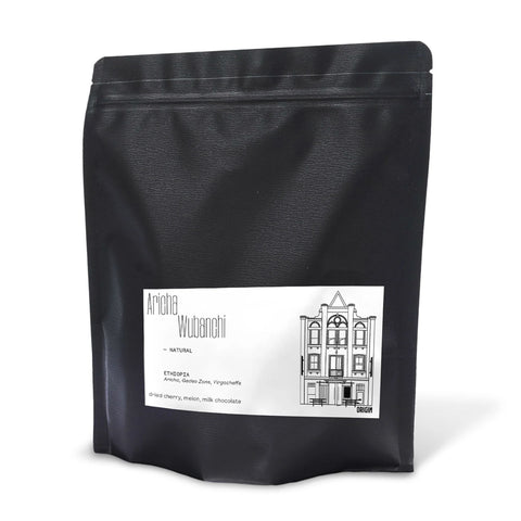 Bag of Origin Coffee Roasting Ethiopia Aricha Wubanchi Natural coffee beans