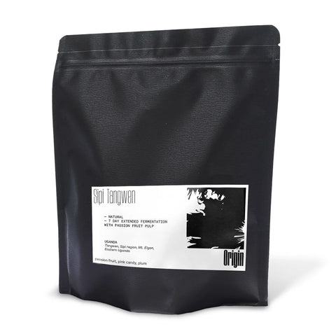 Bag of light to medium roast Sipi Tangwen single-origin coffee roasted by Origin