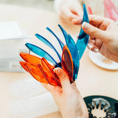 Hario V60 Suiren Dripper with blue and orange ribs