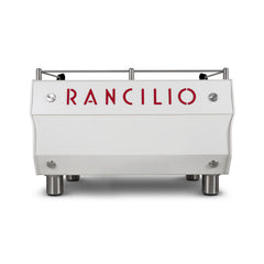Back view of the Rancilio RS1 White  two group head espresso machine