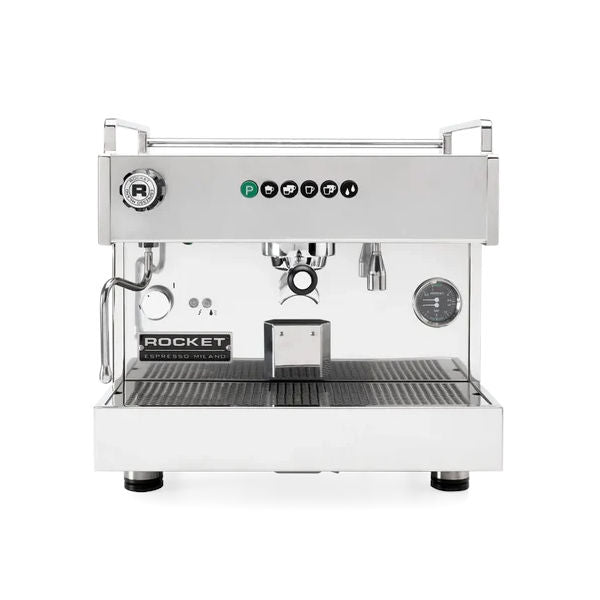 Rocket Boxer Tank espresso machine on a white background