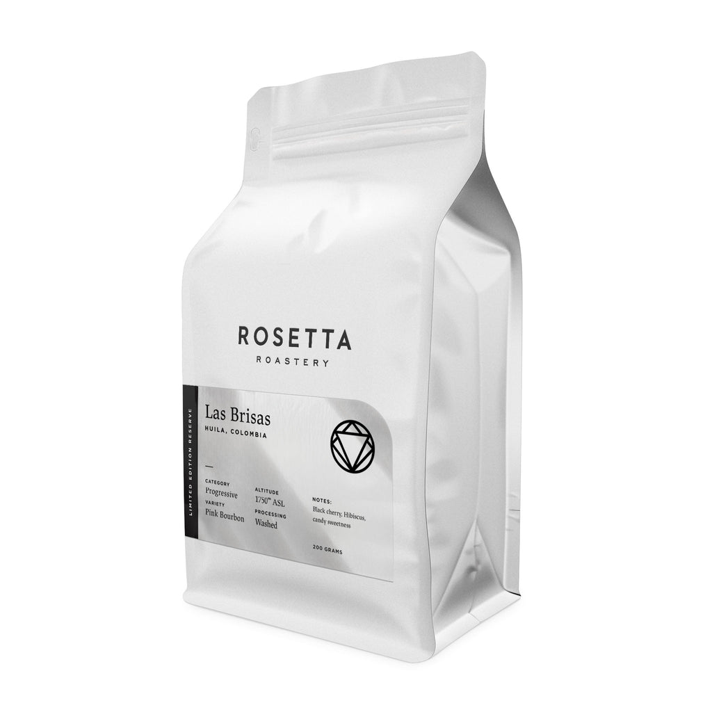 Bag of Rosetta Roastery Colombia Las Brisas Reserve coffee beans