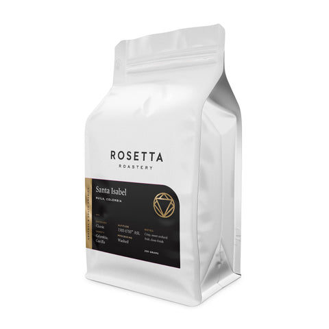 Bag of Rosetta Roastery Colombia Santa Isabel Washed coffee beans