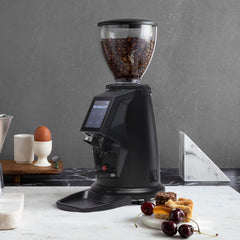 Macap MI40 Touch Commercial Espresso Grinder Front On A Kitchen Counter
