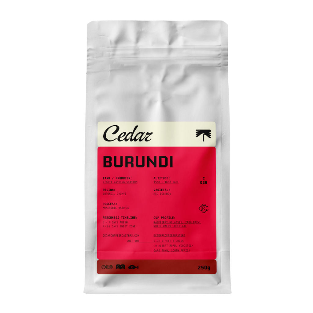 Cedar Burundi Mutambu Hill 250g bag