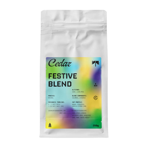 Cedar festive blend bag of coffee