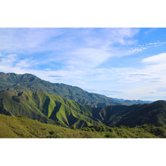 Colombia Antioquia mountains with blue sky