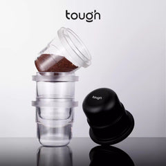 Tough Coffee clear & black Dosing Cups