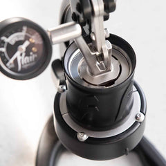 Flair 49 PRO Espresso Maker closeup of brew chamber and pressure gauge