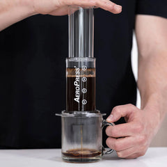 AeroPress Stainless Steel Filter In Use