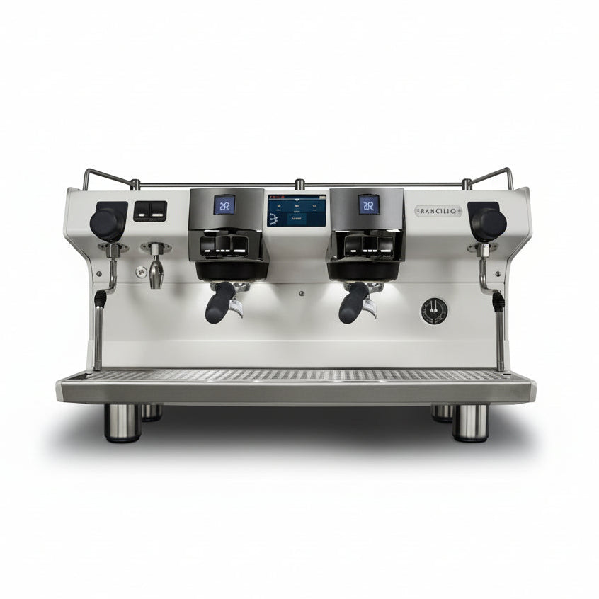 White Rancilio Invicta espresso machine product shot