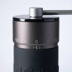 Close-up view of KINGrinder K6 Manual Coffee Grinder adjustment dial