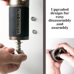KINGrinder K7 Manual Coffee Grinder assembly