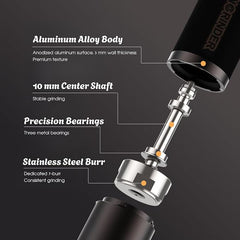 KINGrinder K7 Manual Coffee Grinder internals