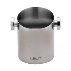 Stainless steel cylinder Lelit small knock box with rubber knock bar