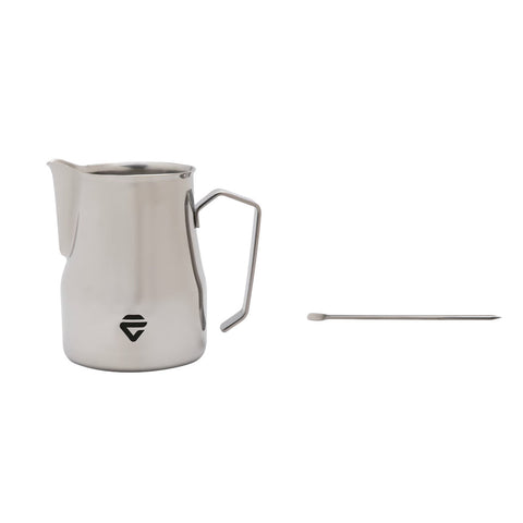 Lelit 350ml milk frothing jug with latte art pen