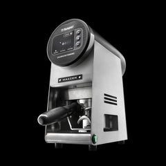 Mazzer T-Tamper electronic espresso tamper hero image on a black background
