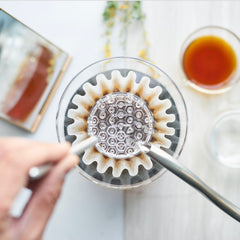 Melodrip Pour-Over Coffee Tool in use over pour over brewer