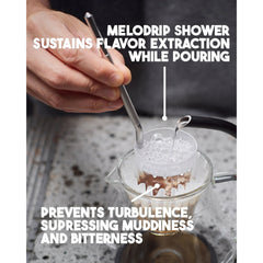 Melodrip Pour-Over Coffee Tool infographic