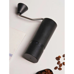 Nuttii X Timemore Goosey Hand Grinder 38mm Black with coffee beans