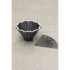 Black Origami Pinn dripper with filter jig