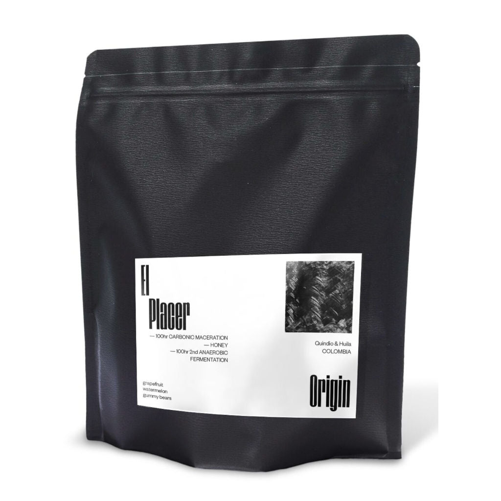 Black bag of Origin Coffee Roasting El Placer